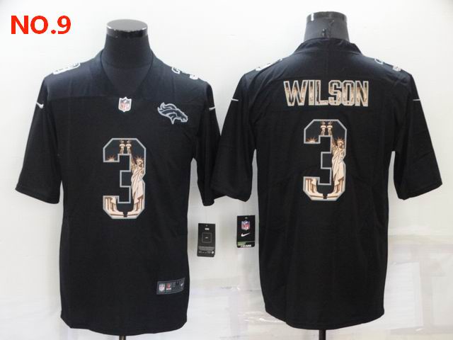 Men's Denver Broncos 3 3 Russell Wilson Jersey NO.9 ;